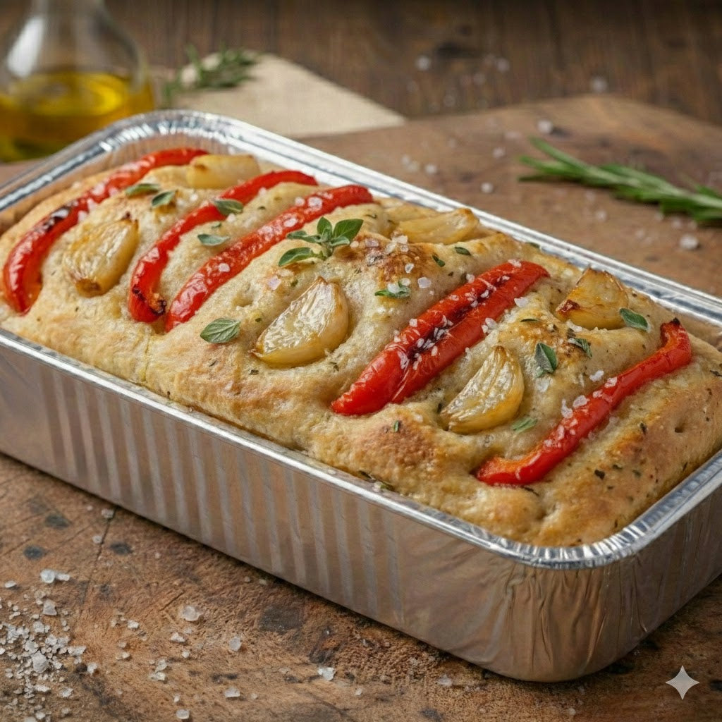 Ajos y morrones confitados